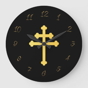 Grande Horloge Ronde Croix de Lorraine