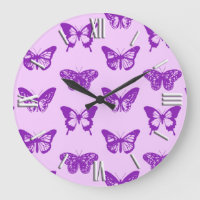 Croquis papillon, rose orchidée et violet