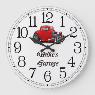 Grande Horloge Ronde Cru du garage de Mike
