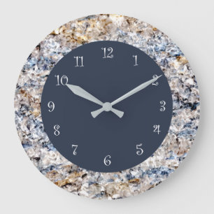 Grande Horloge Ronde Cuisine en pierre bleue en marbre