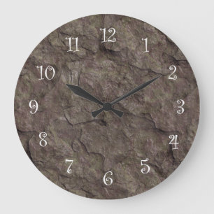 Grande Horloge Ronde Cuisine en pierre Montée