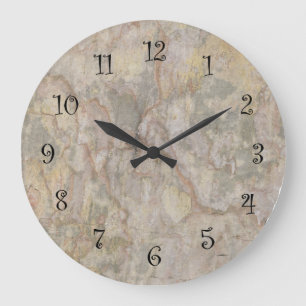 Grande Horloge Ronde Cuisine en pierre Montée