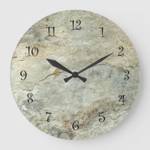 Grande Horloge Ronde Cuisine en pierre Montée