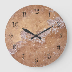 Grande Horloge Ronde Cuisine en pierre Montée