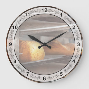 Grande Horloge Ronde Cuisine - Nourriture - Pain - Pain fraîchement cui