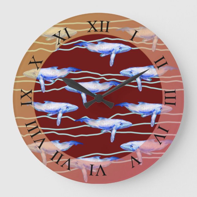 Grande Horloge Ronde Custom bleu (Recto)