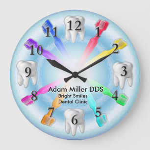 Grande Horloge Ronde Custom Dentist Rainbow