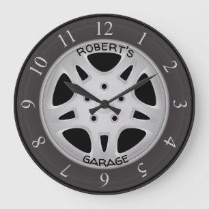 Grande Horloge Ronde Custom Text