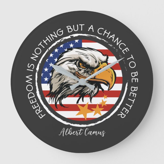 Grande Horloge Ronde Customisez votre modèle American Eagle (Recto)