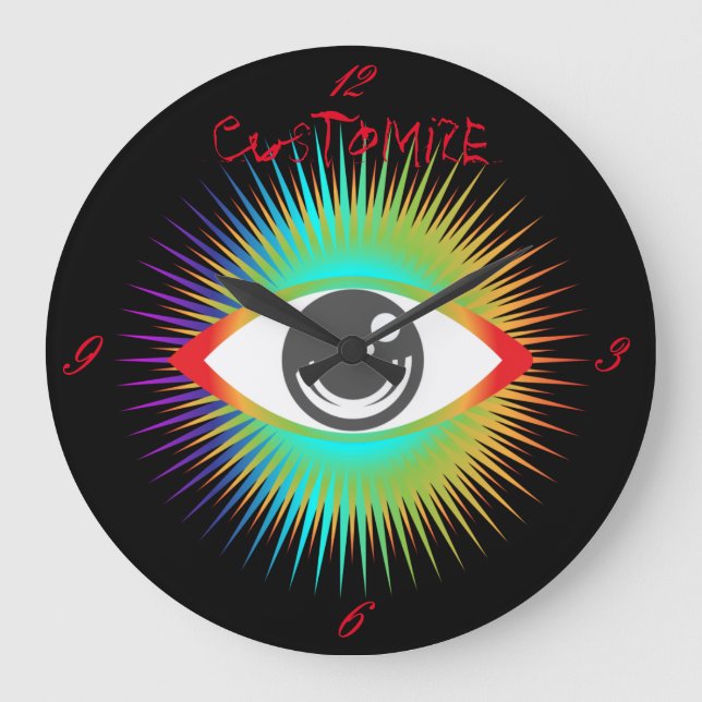 Grande Horloge Ronde Cute All-Visualiser Alien Oeil Thunder_Cove (Recto)