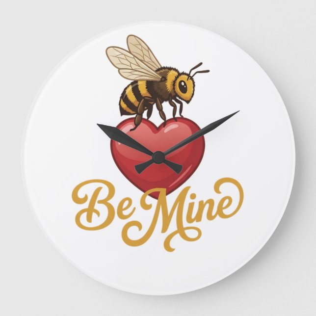 Grande Horloge Ronde Cute Be Mine Honeycomb  (Recto)