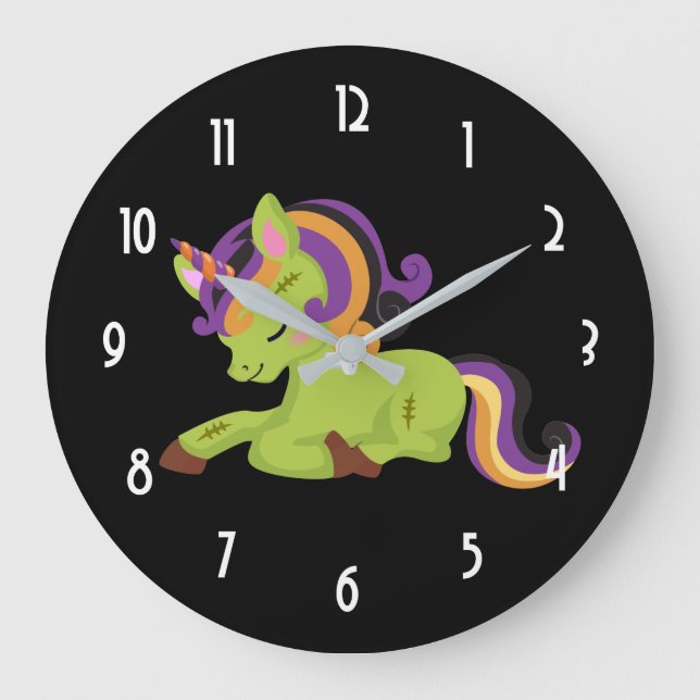 Grande Horloge Ronde Cute Frankenstein (Recto)