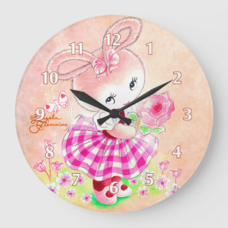 Grande Horloge Ronde Cute Girly