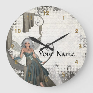 Grande Horloge Ronde Cute manga fairy