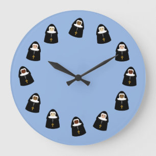 Grande Horloge Ronde Cute Nuns