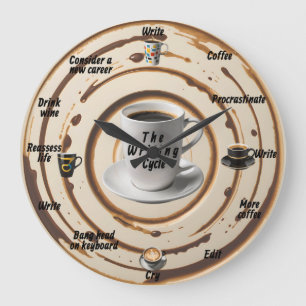 Grande Horloge Ronde Cycle d'écriture acrylique