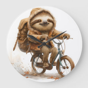 Grande Horloge Ronde Cycliste souriant