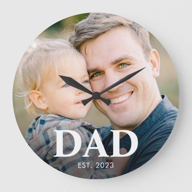 Grande Horloge Ronde Dad Established Photo Fathers Day (Recto)