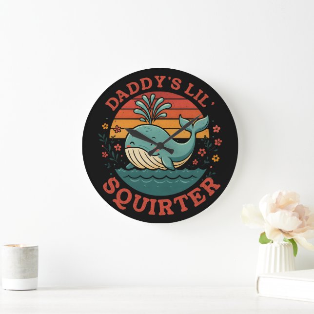 Grande Horloge Ronde Daddy Little Whale (Maison)