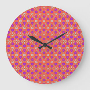 Grande Horloge Ronde Daffodils mignons Fleurs et diamants Motif Floral