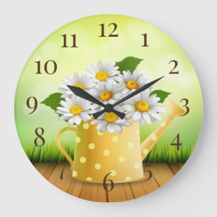 Grande Horloge Ronde Daisies 