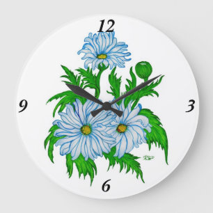 Grande Horloge Ronde Daisies flowers