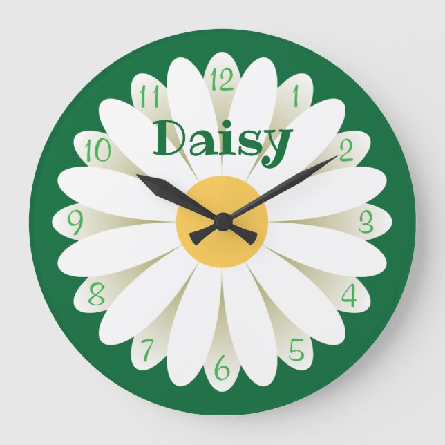 Grande Horloge Ronde Daisy Wall Clock (Recto)
