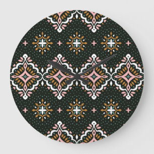 Grande Horloge Ronde Damas orientales : Talavera Vintage Elégance