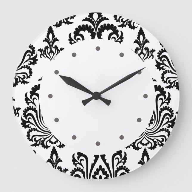 Grande Horloge Ronde Damask Wall Clocks (Recto)