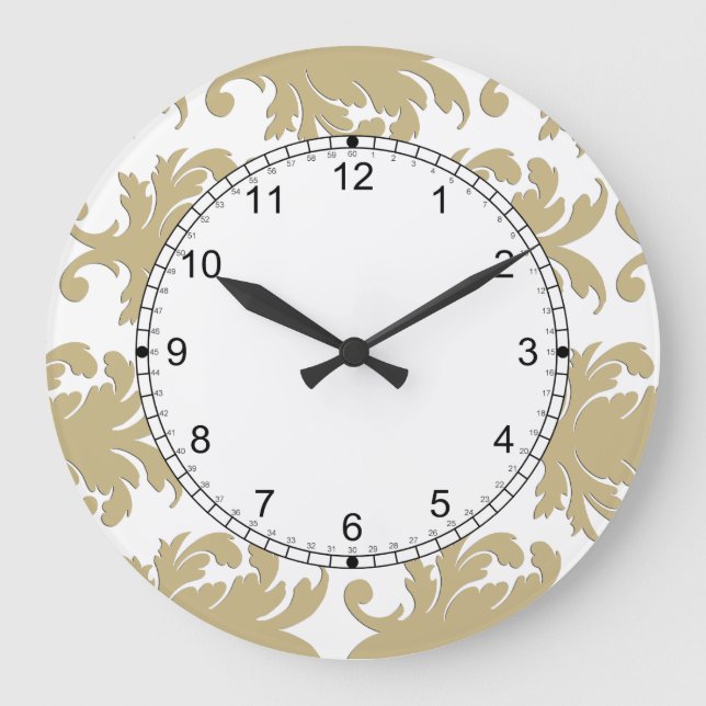 Grande Horloge Ronde Damask Wall Clocks (Recto)