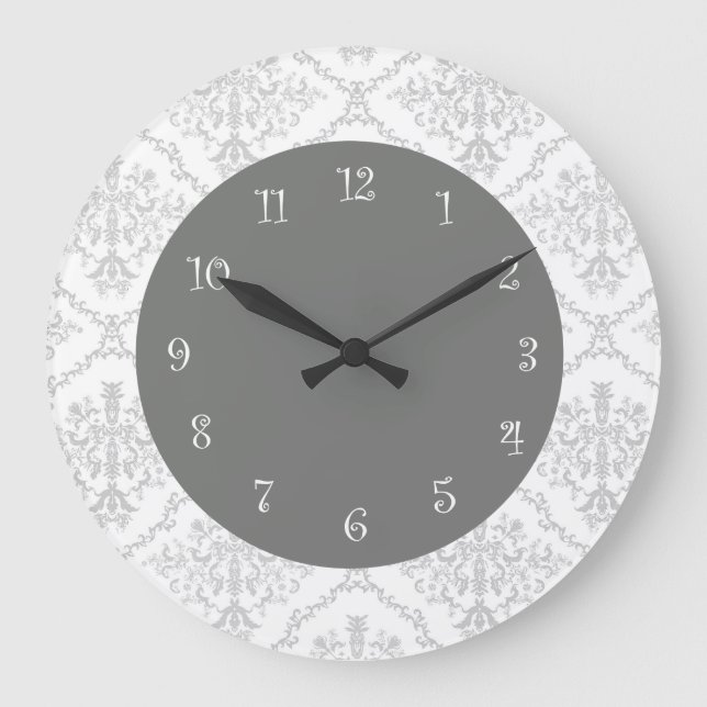 Grande Horloge Ronde Damask Wall Clocks (Recto)