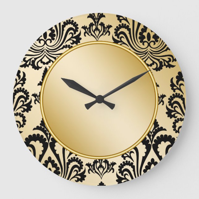 Grande Horloge Ronde Damask Wall Clocks (Recto)