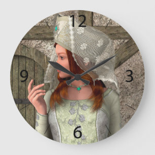 Grande Horloge Ronde Dame médiévale