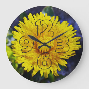 Grande Horloge Ronde Dandelion au soleil