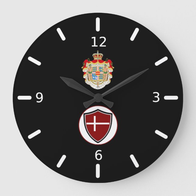 Grande Horloge Ronde Danish flag-coat large clock (Recto)