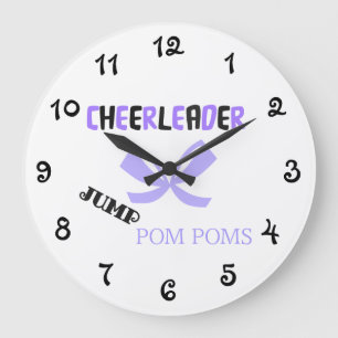 Grande Horloge Ronde Danse de pom-pom girl