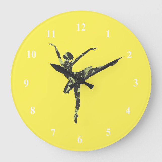 Grande Horloge Ronde Danseur de ballet moderne danse moderne (Recto)