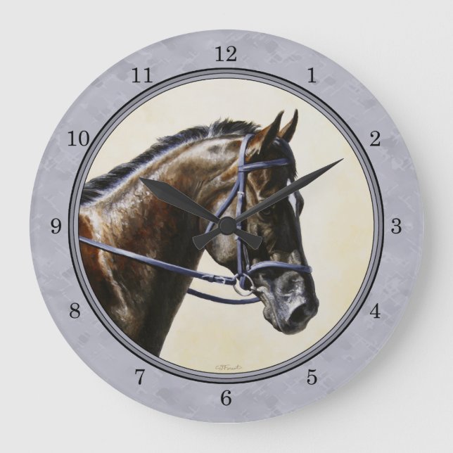 Grande Horloge Ronde Dark Bay Sport Horse Grey (Recto)