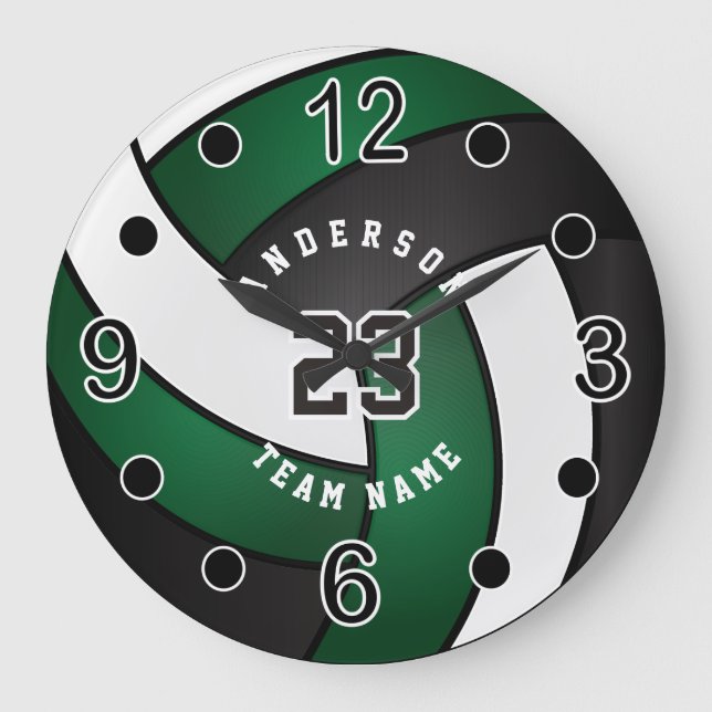 Grande Horloge Ronde Dark Green Volley Style (Recto)