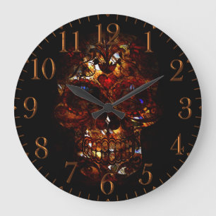 Grande Horloge Ronde Day of the Dead Skull Death Mask