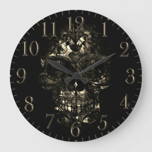 Grande Horloge Ronde Day of the Dead Skull Death Mask