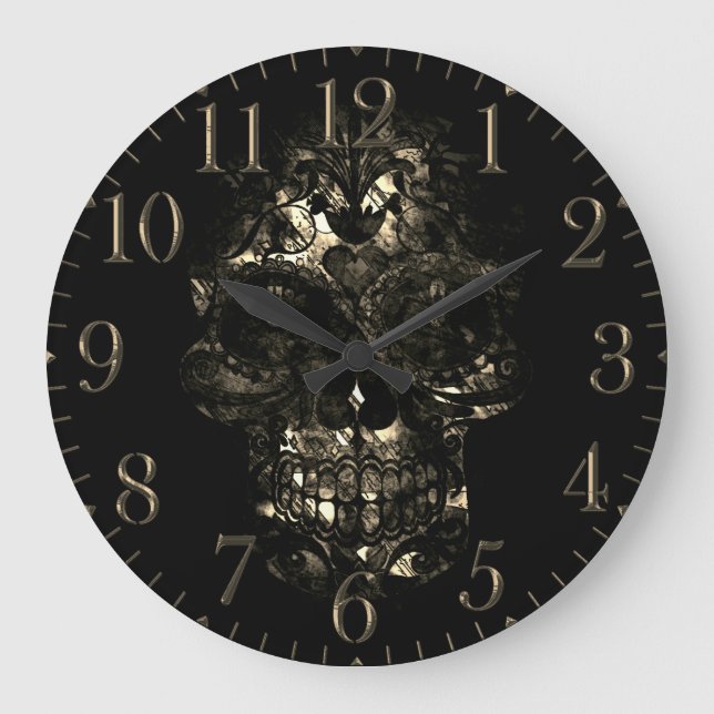 Grande Horloge Ronde Day of the Dead Skull Death Mask (Recto)