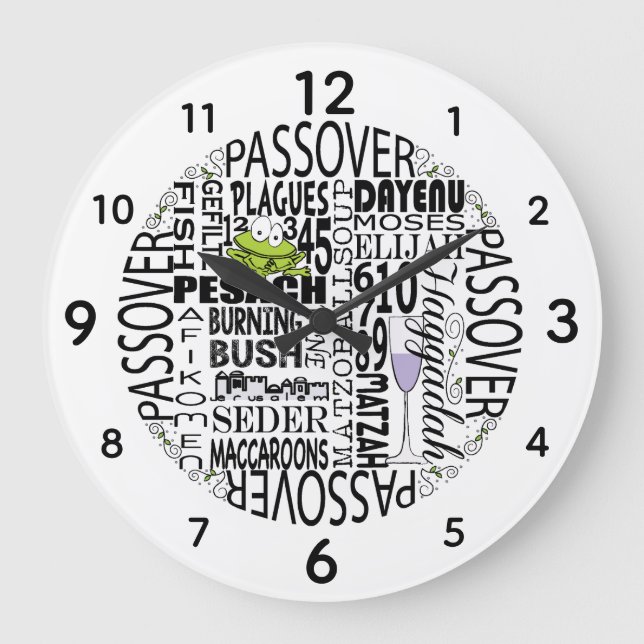 Grande horloge ronde de la Pâque "Dayenu" (Recto)