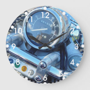 Grande horloge ronde de mégère de tiret classiqu