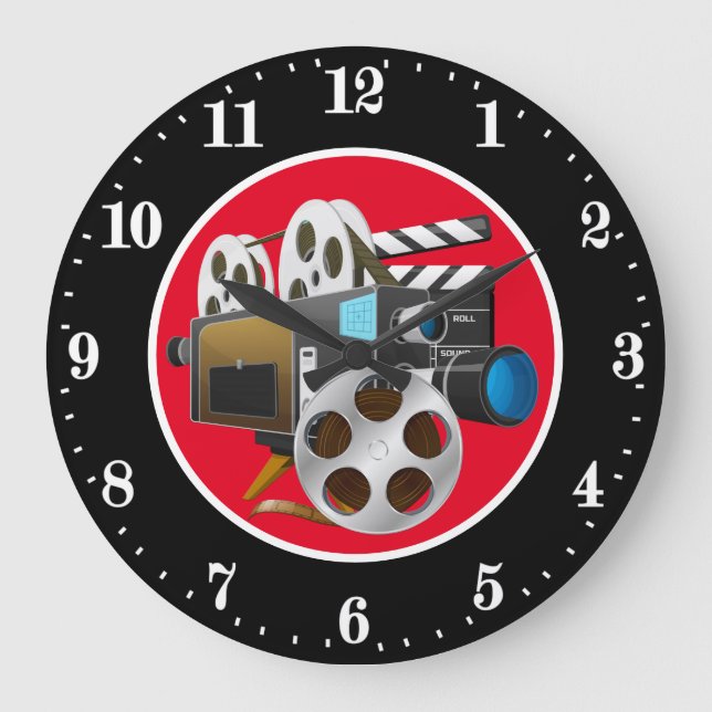 Grande Horloge Ronde décor cinéma cool  (Recto)