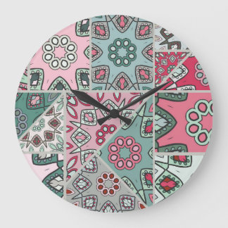 Grande Horloge Ronde Découpe en arabe indien Vintage