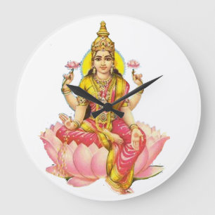 Grande Horloge Ronde déesse lakshmi hindu divinité dollars argent ric