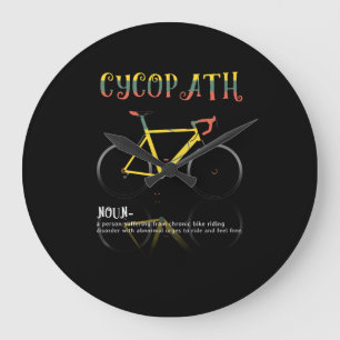 Grande Horloge Ronde Définition Drôle amusant Cadeau addict pour cyclis