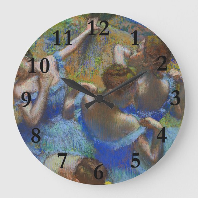 Grande Horloge Ronde Degas Blue Dancers Pastel Fine Art Masterpiece (Recto)