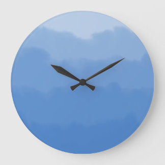 Grande Horloge Ronde Dégradé de ciel bleu rêveur
